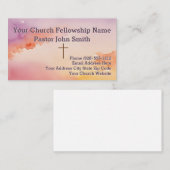 Christelijk Abstract Waterverf Kruis Kerk Visitekaartje (Voorkant / Achterkant)