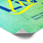 Christelijk ABUNDANT LIFE Inspirerend Quote GROEN Poster (Hoek)