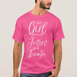 Christelijk acteren Dit meisje loopt op Jesus and T-shirt