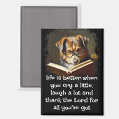 Christelijk advies leuk wijs hond leven magneet (Voorkant / Achterkant)