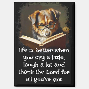 Christelijk advies leuk wijs hond leven magneet