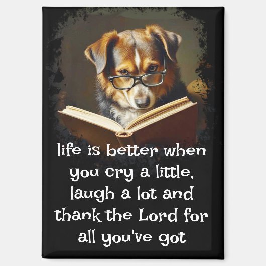 Christelijk advies leuk wijs hond leven magneet (Voorkant)