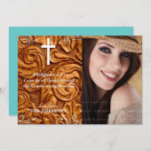 Christelijk Afstudeerder Afstuderen Foto kan alles Aankondiging (Voorkant / Achterkant)