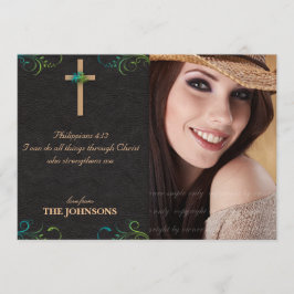 Christelijk Afstudeerder Afstuderen Foto kan alles Aankondiging