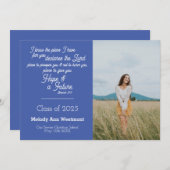 Christelijk Afstuderen Aankondiging Jeremiah 29 11 (Voorkant / Achterkant)