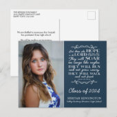 Christelijk Afstuderen Bijbel Verse Isaiah Foto: Briefkaart (Voorkant / Achterkant)