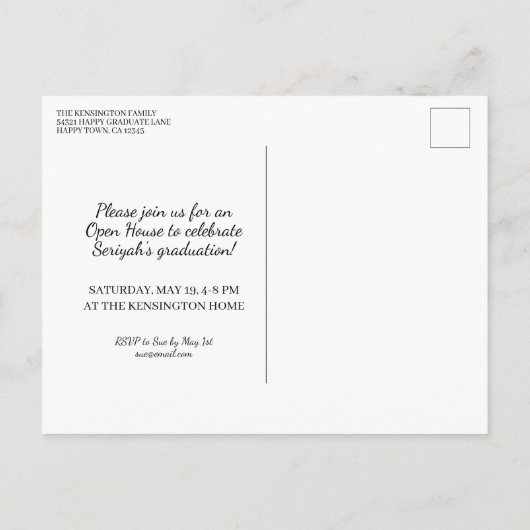 Christelijk Afstuderen Bijbel Verse Typografie | B Briefkaart (Achterkant)