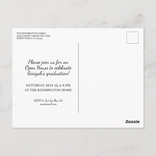 Christelijk Afstuderen Bijbel Verse Typografie | B Briefkaart (Achterkant)