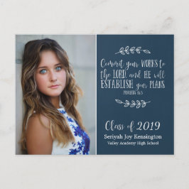 Christelijk Afstuderen Bijbel Verse Typografie | B Briefkaart