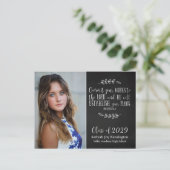 Christelijk Afstuderen Bijbel Verse Typografie Briefkaart (Staand voorkant)