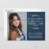 Christelijk Afstuderen Bijbel Verse Typografie Briefkaart (Voorkant / Achterkant)