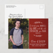 Christelijk Afstuderen Bijbel Verse Typografie | R Briefkaart (Voorkant / Achterkant)