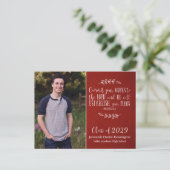 Christelijk Afstuderen Bijbel Verse Typografie | R Briefkaart (Staand voorkant)