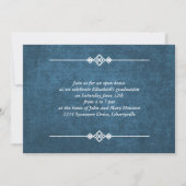 Christelijk Afstuderen Fotoaankondiging blauw Kaart (Achterkant)