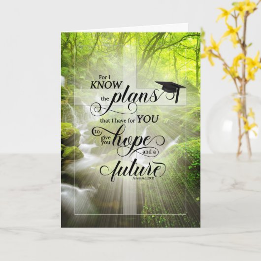 Christelijk Afstuderen Gefeliciteerd Forest Creek Kaart (Gele Bloem)