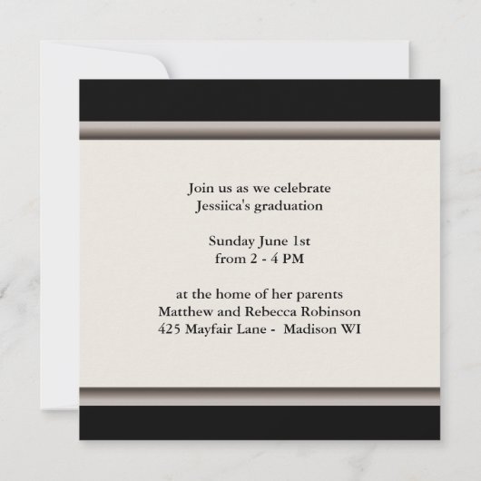 Christelijk Afstuderen van de Parochiale School Kaart (Achterkant)