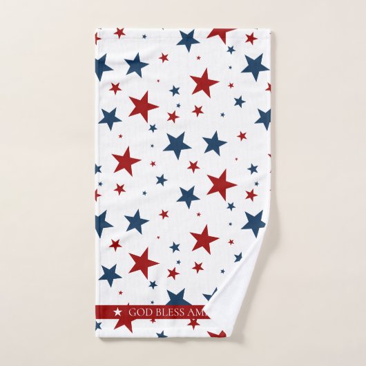 Christelijk Amerika Patriottisch Rood Wit Blauw St Bad Handdoek (Handdoek)