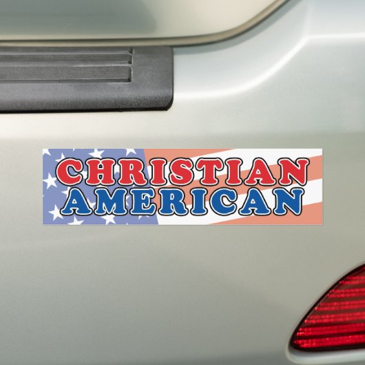Christelijk Amerikaans Bumpersticker (Op auto)