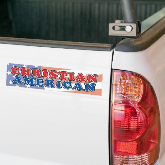 Christelijk Amerikaans Bumpersticker (Op Truck)