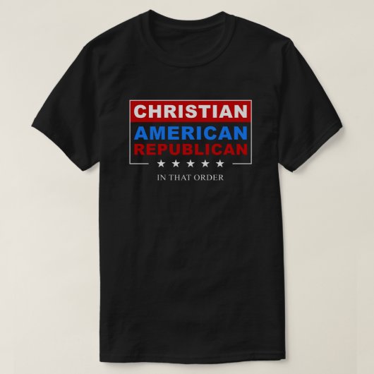 Christelijk-Amerikaanse Republikeinse Patriottisch T-shirt (Design voorkant)