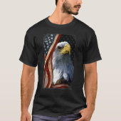 Christelijk-Amerikaanse vlag en handpatriottisch p T-shirt (Voorkant)