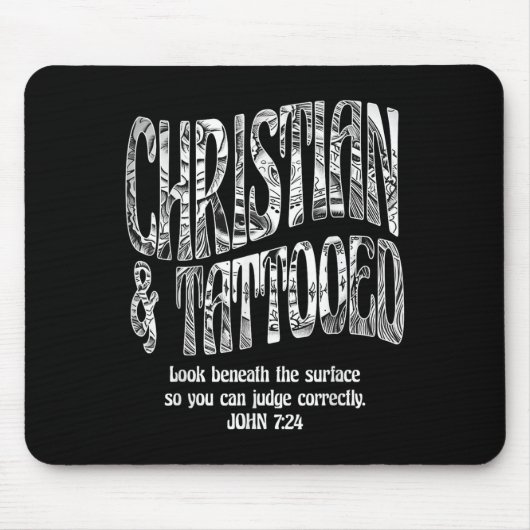 Christelijk & Getatoeëerd John 7_24 Quote Fait Muismat (Voorkant)