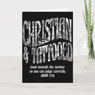 Christelijk &amp; Getatoeëerde John 7_24 citaat ge Kaart