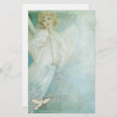 Christelijk Angel Dove Briefpapier (Voorkant / Achterkant)