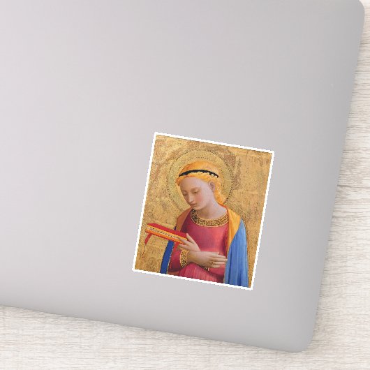 Christelijk Angel Holding Boek Goudgeel Sticker (Detail)