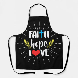 Christelijk Apron - Faith Hope Love Schort
