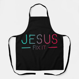 Christelijk Apron - Jezus zet het op Schort
