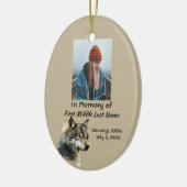 Christelijk aquarel wolf aandenken ornament (Links)