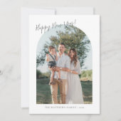 Christelijk Arch Photo Script Gelukkig Nieuwjaar Feestdagenkaart (Voorkant)