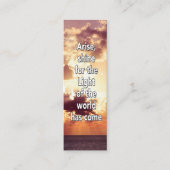 Christelijk ARISE, SHINE Mini Bladwijzer Contactkaartje (Voorkant)