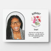 Christelijk AUGUSTUS Geboortemaand Bloemnaam FOTO Fotoplaat (voorkant)