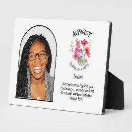 Christelijk AUGUSTUS Geboortemaand Bloemnaam FOTO Fotoplaat