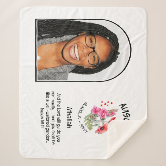 Christelijk AUGUSTUS Geboortemaand Bloemnaam FOTO Sherpa Deken (Voorkant)