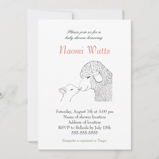 Christelijk Baby shower  Baby shower Kaart (Voorkant)