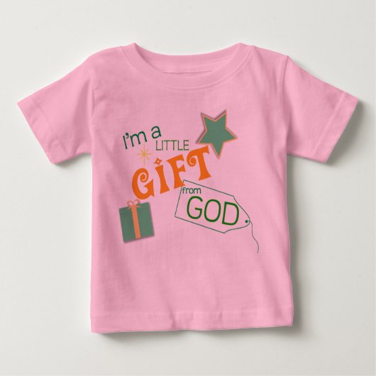 Christelijk baby t-shirt - kleine cadeaus van God (Voorkant)