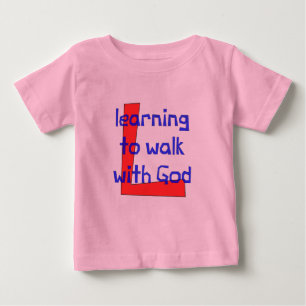 Christelijk baby t-shirt - Leren om te lopen