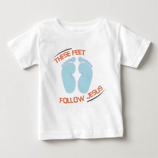 Christelijk baby t-shirt: Volg Jezus (Voorkant)