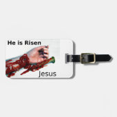 Christelijk Bagagelabel met lederen riem (Voorkant horizontaal)