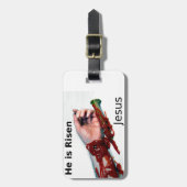 Christelijk Bagagelabel met lederen riem (Voorkant verticaal)