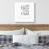 Christelijk baptisme Christening God zegene dit ki Canvas Afdruk (Insitu (Slaapkamer))