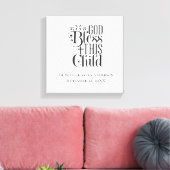 Christelijk baptisme Christening God zegene dit ki Canvas Afdruk (Insitu (Woonkamer))
