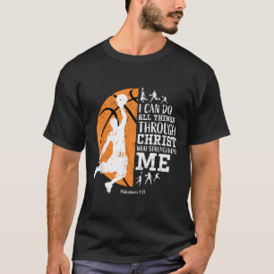Christelijk Basketbal Ik Kan Alle Dingen Doen Door T-shirt