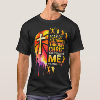 Christelijk Basketbal Mannen Jongens Speler Team T-shirt