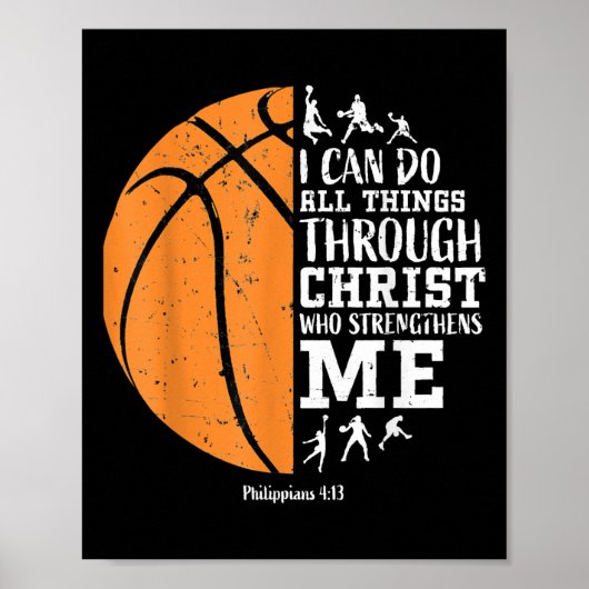 Christelijk Basketbal S Mannen Jongens Kinderen Re Poster (Voorkant)