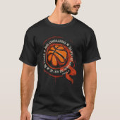 Christelijk Basketbal T Shirt Wees sterk en moedig (Voorkant)