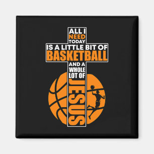 Christelijk basketbalkruis magneet